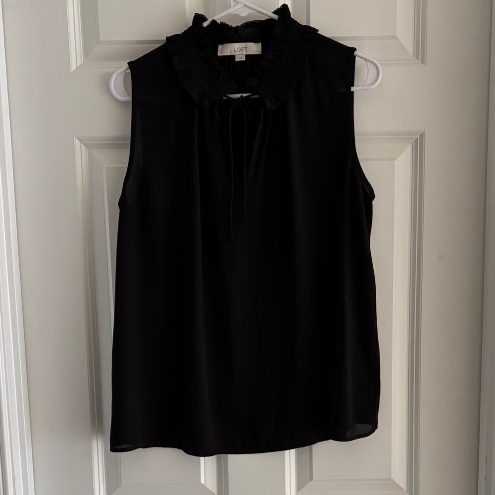 LOFT Elegant Black Sleeveless Top